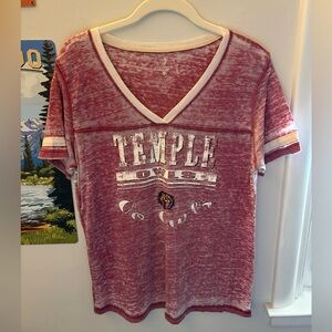 Temple Owls V-Neck Top